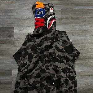 Black Bape Zip Up Hoodie Size L